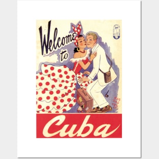 Welcome to Cuba - Vintage Illustration/Poster Posters and Art